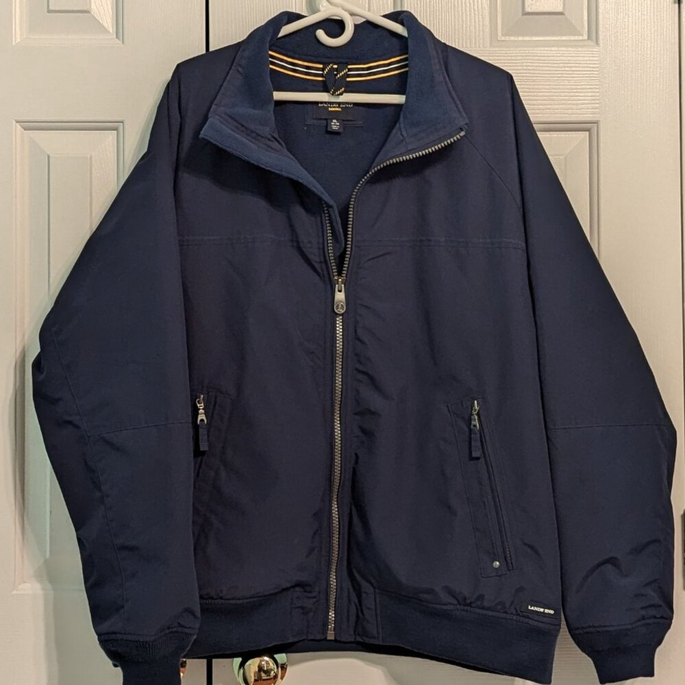 Men's Lands' End Jacket XL Navy